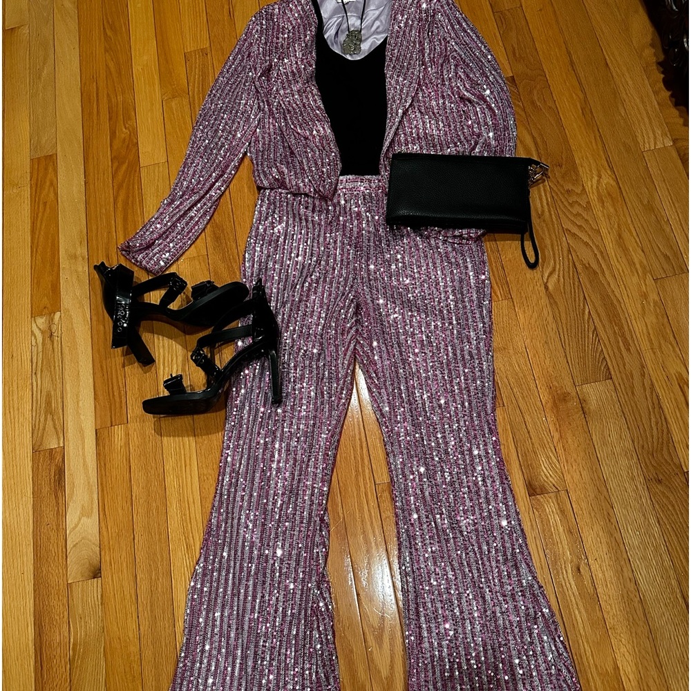 Sequin Main Strip Jacket - image 1